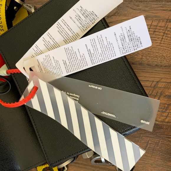 Off-White Black Diagonal Binder Clip Bag Authentic - Picture 7 of 7